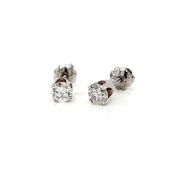 White Gold Diamond Stud Earrings - .45cts Arezzo Jewelers Elmwood Park, IL