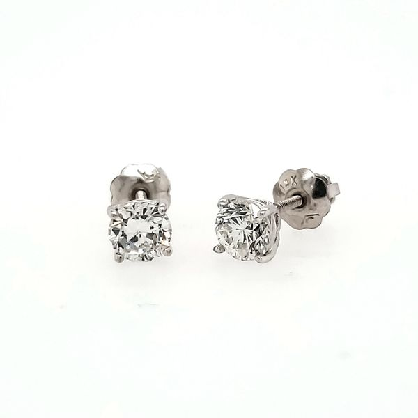 1/2 Carat Round Diamond Stud Earrings with Screwbacks Arezzo Jewelers Elmwood Park, IL