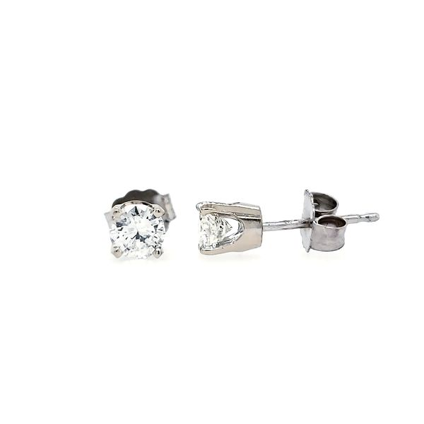 .50ct Round Diamond Stud Earrings Image 2 Arezzo Jewelers Elmwood Park, IL