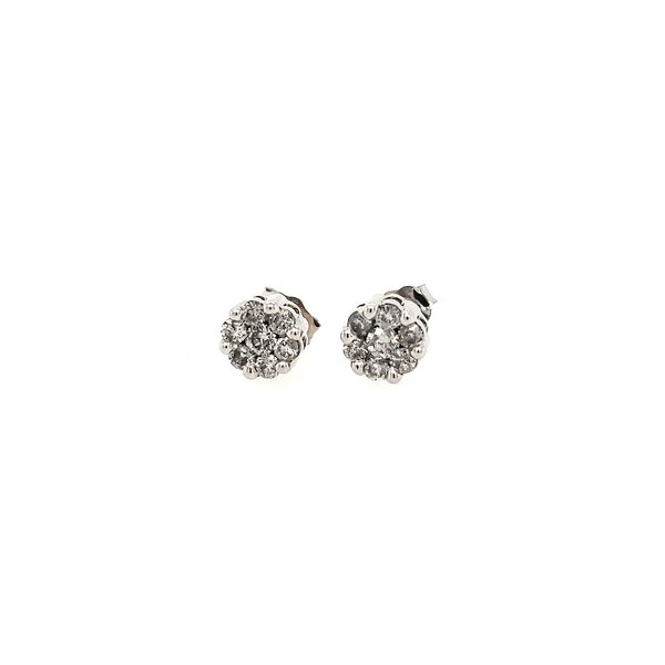 Diamond Stud Cluster Earrings - .60cts Arezzo Jewelers Elmwood Park, IL