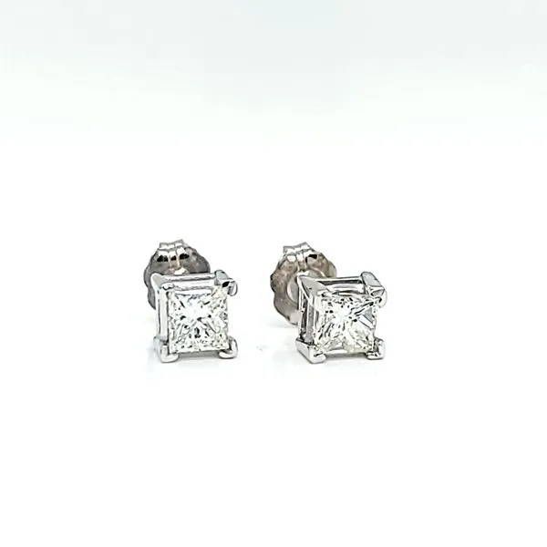 Princess Cut Diamond Stud Earrings, .97cts Arezzo Jewelers Elmwood Park, IL