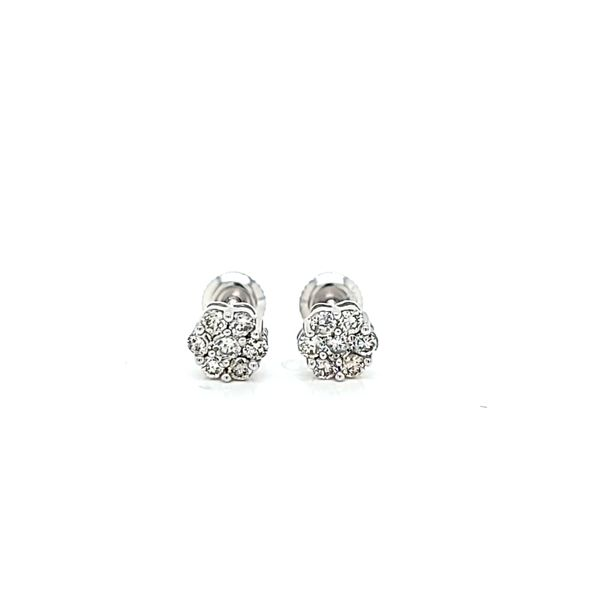 14k White Gold 1/3ct Diamond Earrings Arezzo Jewelers Elmwood Park, IL