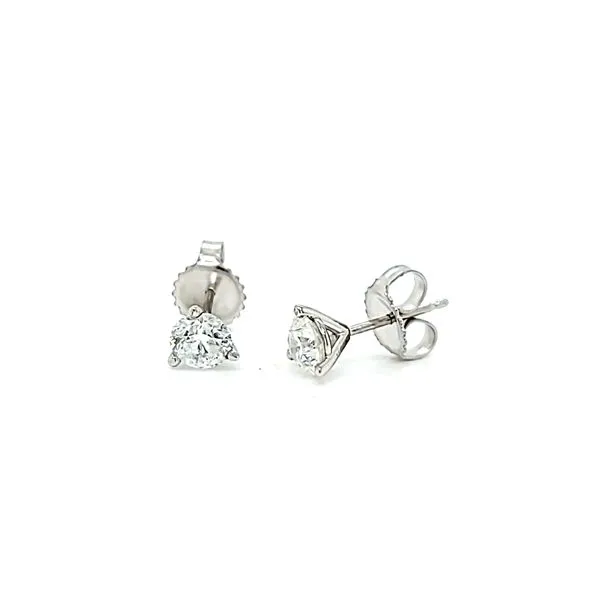 1.00ct TW Three Prong Diamond Stud Earrings Arezzo Jewelers Elmwood Park, IL