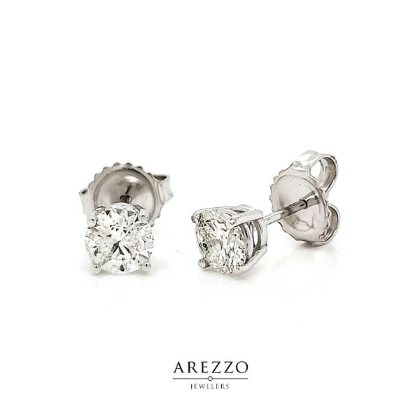 1,01ct Round Diamond Stud Earring, F SI2 Arezzo Jewelers Elmwood Park, IL