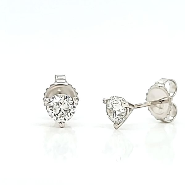 1.00ct Round Diamond Martini Prong Stud Earrings, F SI2 Image 2 Arezzo Jewelers Elmwood Park, IL