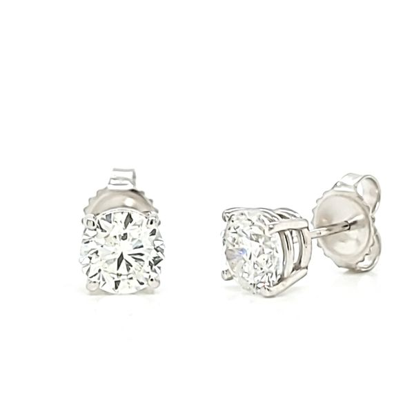 2.02ct Round Diamond Stud Earrings, H SI2 Image 2 Arezzo Jewelers Elmwood Park, IL