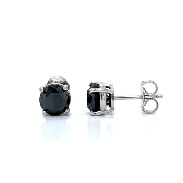 2.00ct Round Black Diamond Stud Earrings Image 2 Arezzo Jewelers Elmwood Park, IL