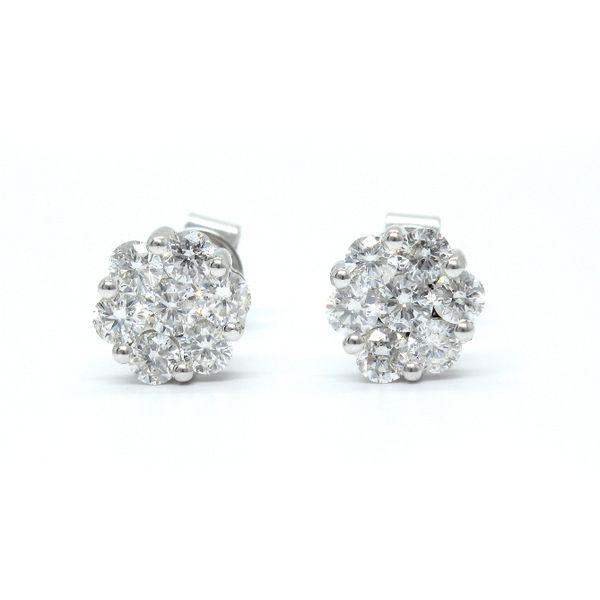 14k White Gold Diamond Stud Earrings - .58cts Arezzo Jewelers Elmwood Park, IL
