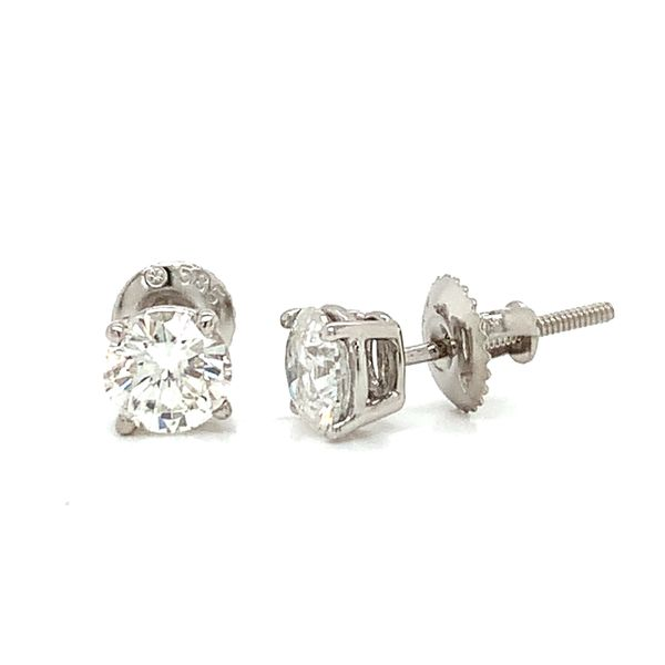 1.22ct Natural Round Brilliant Diamond Stud Earrings Image 2 Arezzo Jewelers Elmwood Park, IL