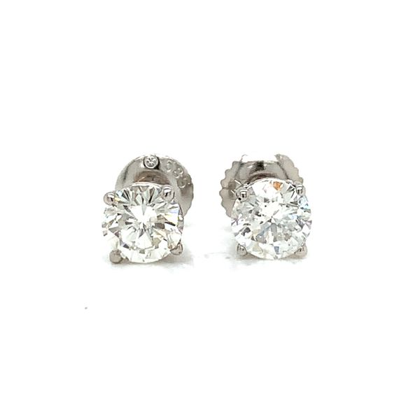 1.22ct Natural Round Brilliant Diamond Stud Earrings Arezzo Jewelers Elmwood Park, IL