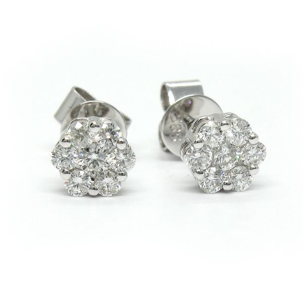 14k White Gold Stud Earrings Arezzo Jewelers Elmwood Park, IL