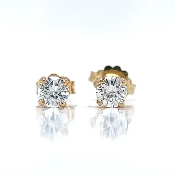 1/2ct Round Natural Diamond Stud Earrings Image 2 Arezzo Jewelers Elmwood Park, IL