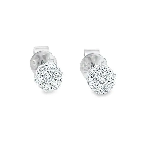 .22ct 14k White Gold Stud Earrings Arezzo Jewelers Elmwood Park, IL