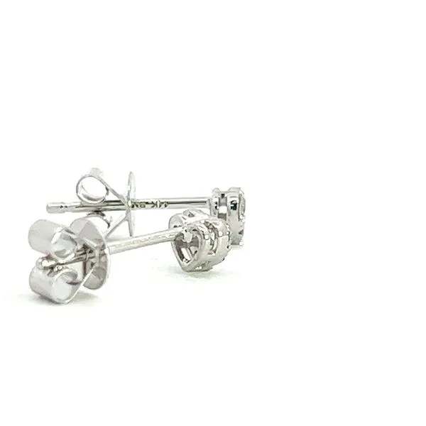 0.17ct Small Heart Shape Stud Earrings Image 3 Arezzo Jewelers Elmwood Park, IL