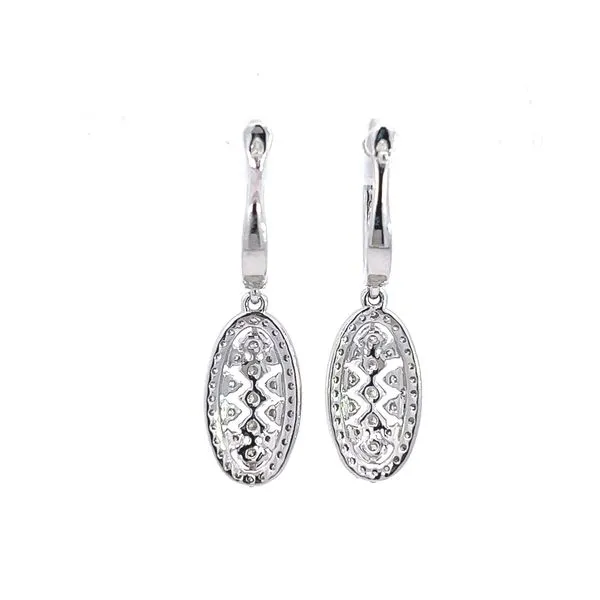 Sophisticated 18K White Gold Openwork Dangle Diamond Earrings - Italian Elegance Image 4 Arezzo Jewelers Elmwood Park, IL