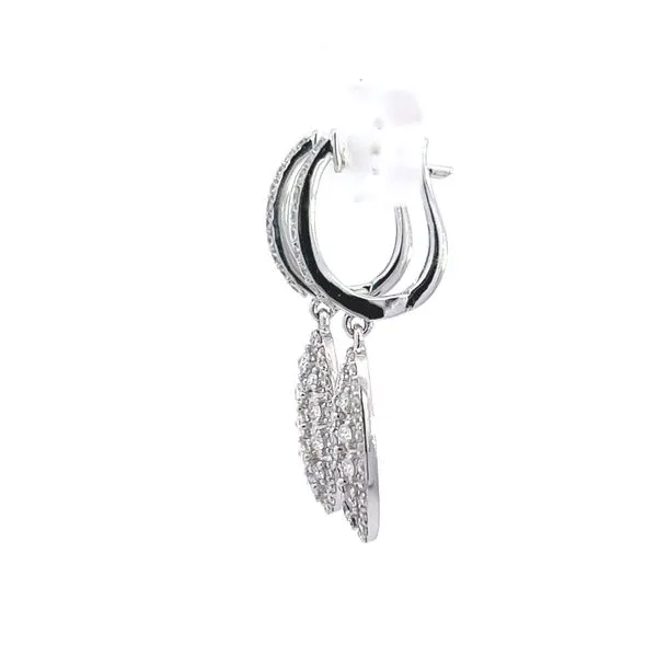 Sophisticated 18K White Gold Openwork Dangle Diamond Earrings - Italian Elegance Image 5 Arezzo Jewelers Elmwood Park, IL