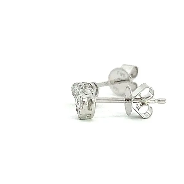 Small Heart Shape 0.17ct Diamond Stud Earrings Image 4 Arezzo Jewelers Elmwood Park, IL