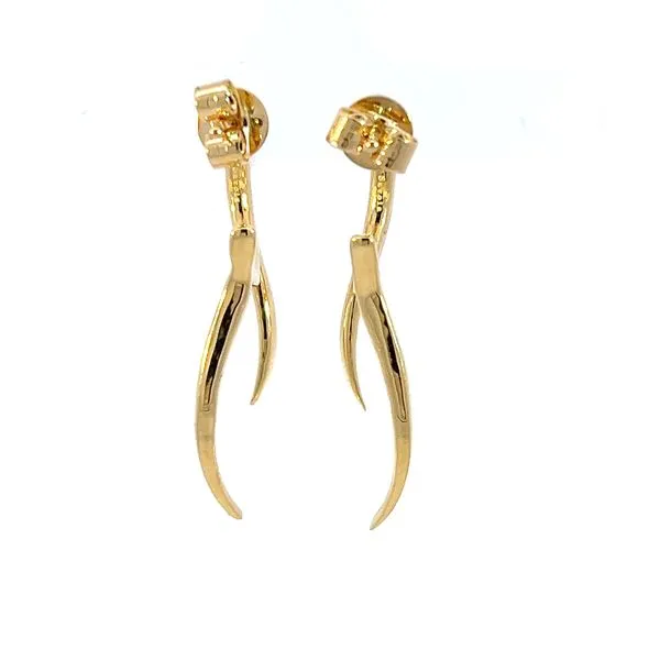 18K Yellow Gold Elegant Diamond Earrings Image 5 Arezzo Jewelers Elmwood Park, IL