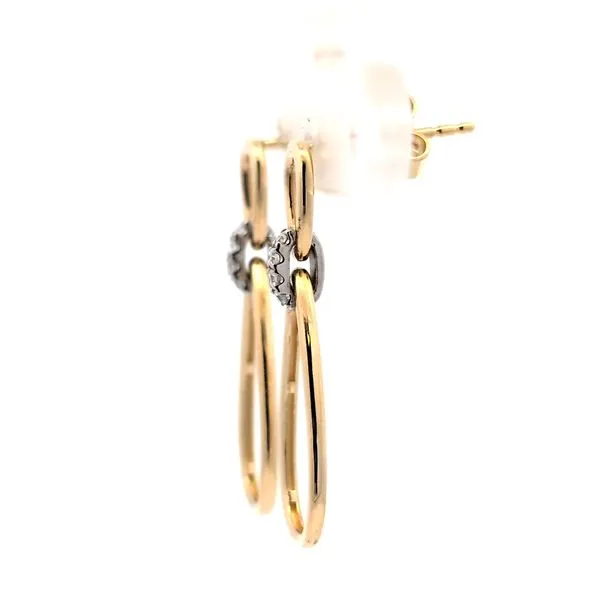 14K Yellow Gold Diamond Dangle Earrings – 0.06ctw Image 3 Arezzo Jewelers Elmwood Park, IL