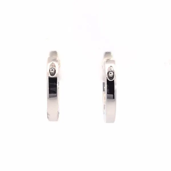 14K White Gold Small 1/4ct Diamond Hoop Earrings Image 4 Arezzo Jewelers Elmwood Park, IL