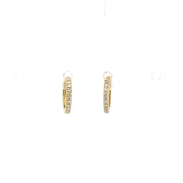 0.10ct Round Petite Diamond Hoop Earrings Arezzo Jewelers Elmwood Park, IL