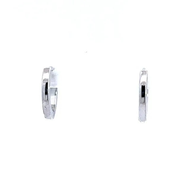 0.10ct Round Petite Diamond Hoop Earrings Image 4 Arezzo Jewelers Elmwood Park, IL