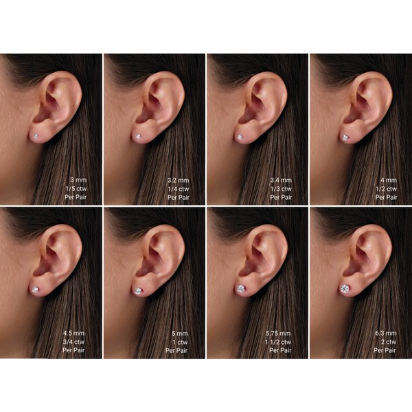 3/4ct Round Natural Diamond Stud Earrings Image 3 Arezzo Jewelers Elmwood Park, IL