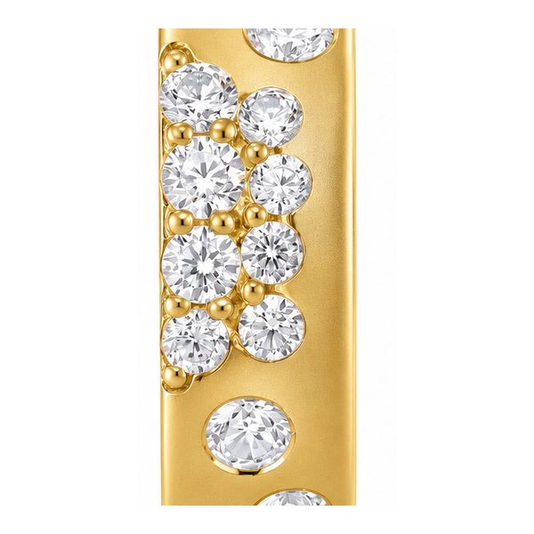18K Yellow Gold Natural Diamond Small Hoop Earrings – 0.34 ctw | Savoia Italy Image 3 Arezzo Jewelers Elmwood Park, IL
