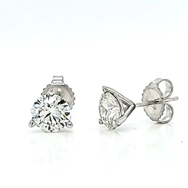 2.13ct Round Lab Grown Diamond Stud Earrings Image 2 Arezzo Jewelers Elmwood Park, IL