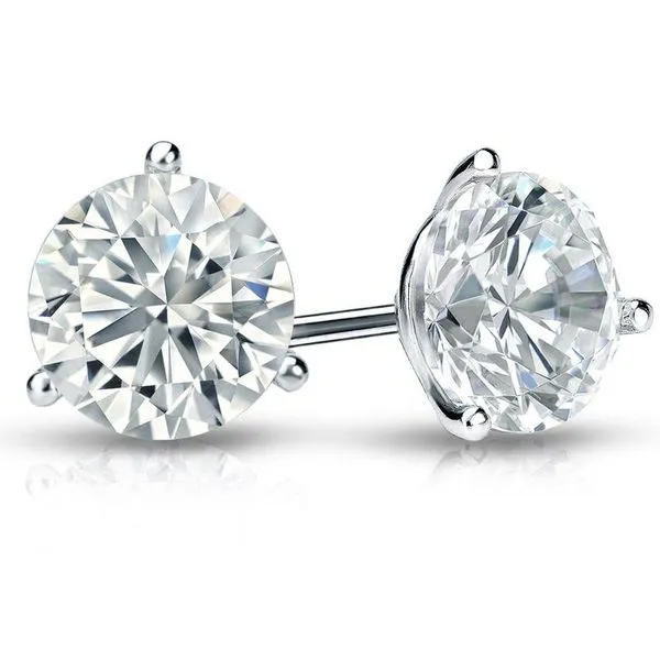 1.50ct 3-Prong Round Lab Grown Diamond Stud Earrings Arezzo Jewelers Elmwood Park, IL