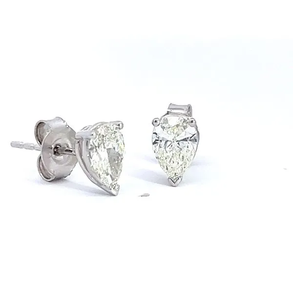 1ct Lab Grown Pear Shape Diamond Stud Earrings Image 3 Arezzo Jewelers Elmwood Park, IL
