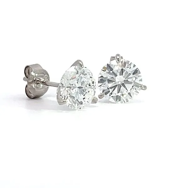 3.00ct TW Round Lab Grown Diamond Stud Earrings Image 2 Arezzo Jewelers Elmwood Park, IL