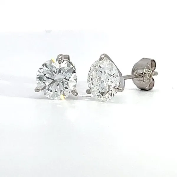 3.00ct TW Round Lab Grown Diamond Stud Earrings Arezzo Jewelers Elmwood Park, IL