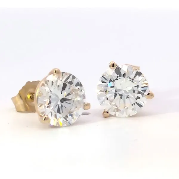 3.04ct Round Lab Grown Diamond Stud Earrings Image 3 Arezzo Jewelers Elmwood Park, IL