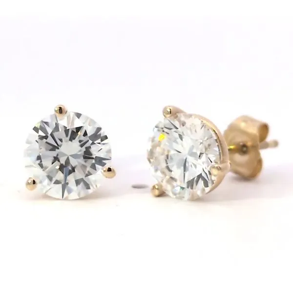 3.04ct Round Lab Grown Diamond Stud Earrings Arezzo Jewelers Elmwood Park, IL