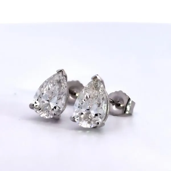 2.03cttw Pear Lab Grown Diamond Stud Earrings with Cert. Image 3 Arezzo Jewelers Elmwood Park, IL