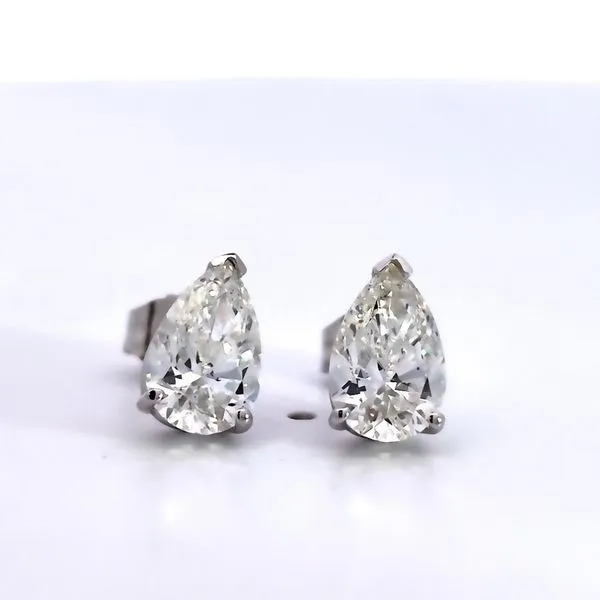 2.03cttw Pear Lab Grown Diamond Stud Earrings with Cert. Arezzo Jewelers Elmwood Park, IL