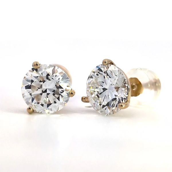 4.00ct Round Brilliant Lab Grown Diamond Stud Earrings Image 2 Arezzo Jewelers Elmwood Park, IL