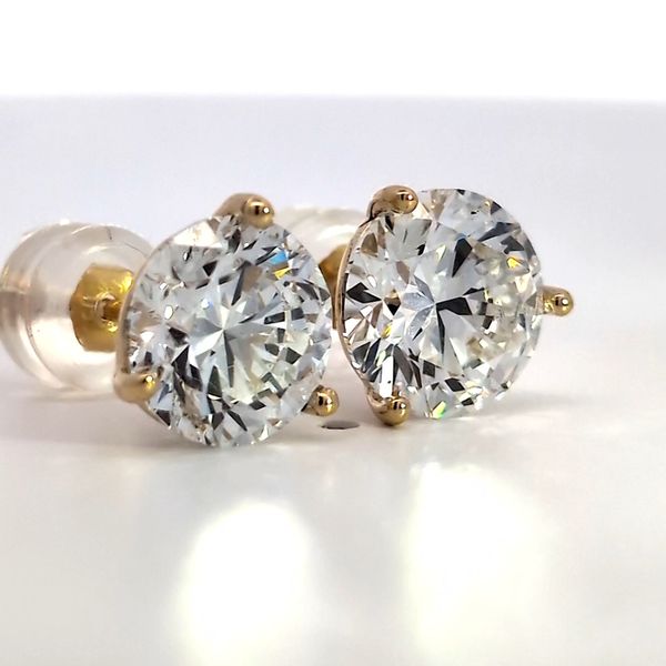 4.00ct Round Brilliant Lab Grown Diamond Stud Earrings Image 3 Arezzo Jewelers Elmwood Park, IL