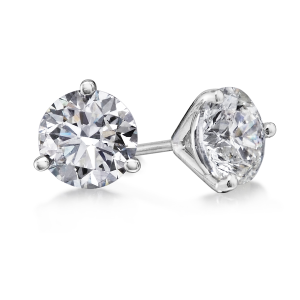 1.54ct Round Brilliant Lab Grown Diamond Studs In Silver Arezzo Jewelers Elmwood Park, IL