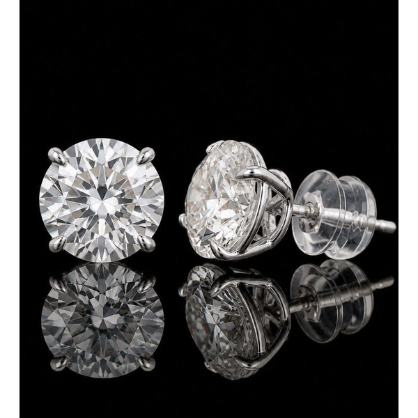 3.00ct Round Brilliant Lab Grown Diamond Stud Earrings Arezzo Jewelers Elmwood Park, IL