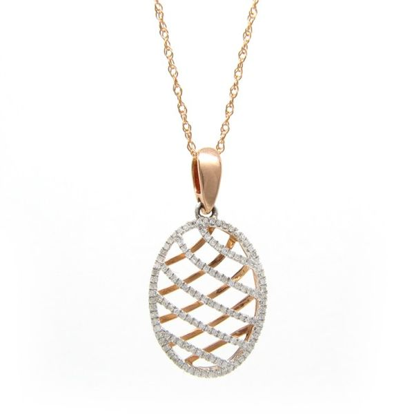 10k Rose Gold Diamond Pendant Arezzo Jewelers Elmwood Park, IL