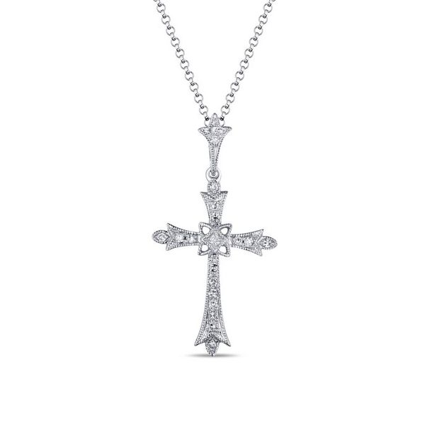 White Gold Diamond Cross - .08cts Arezzo Jewelers Elmwood Park, IL