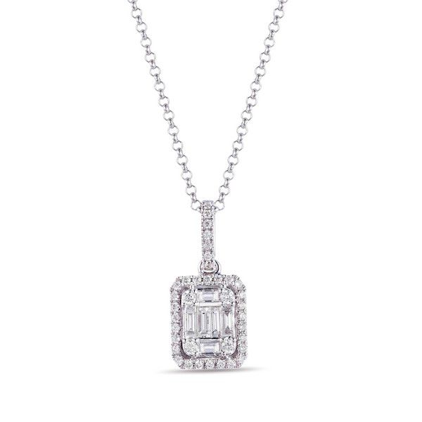 White Gold Diamond Pendant - .31cts Arezzo Jewelers Elmwood Park, IL