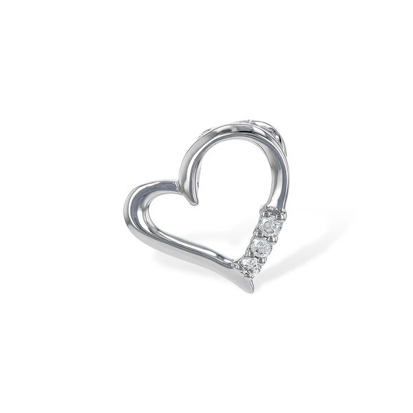 14k White Gold Diamond Heart Pendant Arezzo Jewelers Elmwood Park, IL