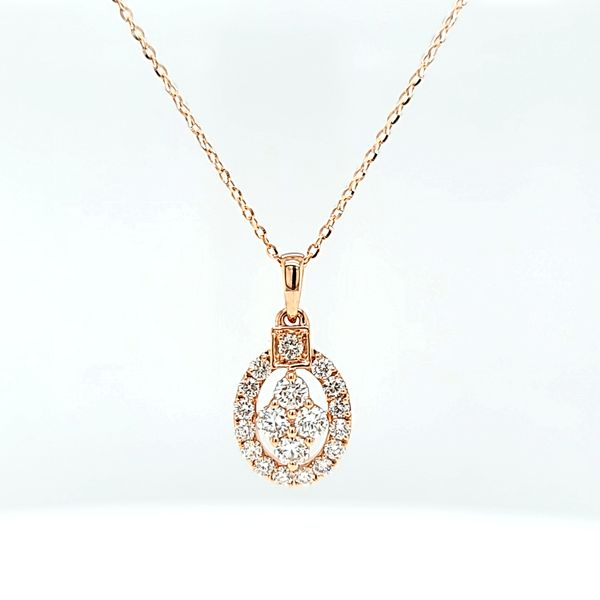 18k Rose Gold Diamond Pendant Arezzo Jewelers Elmwood Park, IL