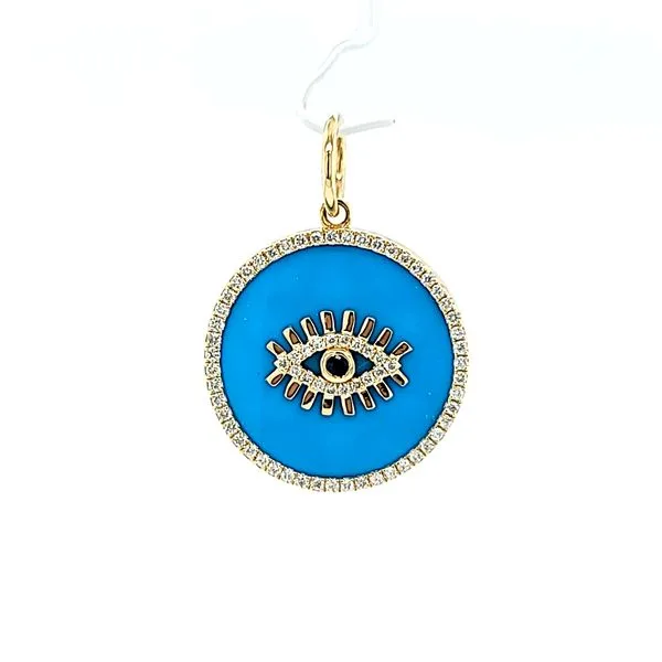 14k Yellow Gold Evil Eye Pendant Arezzo Jewelers Elmwood Park, IL