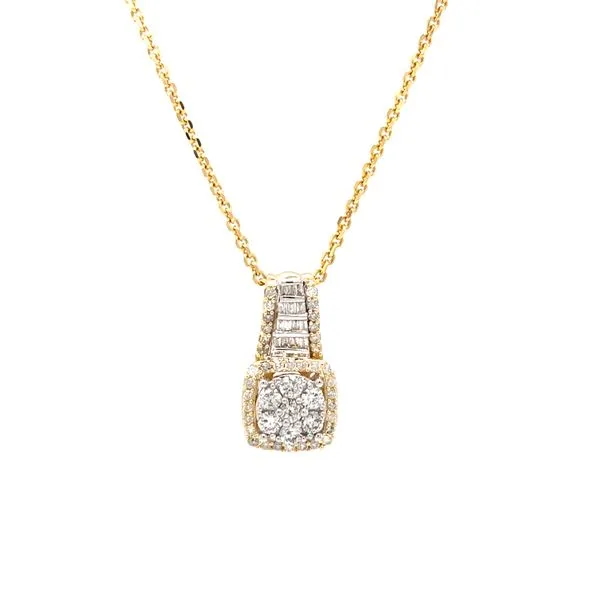 14k Two Tone Gold 3/4ct Diamond Pendant Image 2 Arezzo Jewelers Elmwood Park, IL