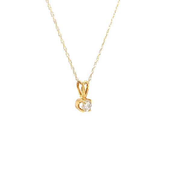 14k Yellow Gold Floating Diamond Pendant Image 3 Arezzo Jewelers Elmwood Park, IL