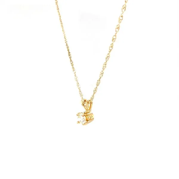 14k Yellow Gold .25ct Diamond Pendant Image 3 Arezzo Jewelers Elmwood Park, IL